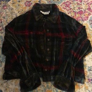 Striped cropped button up shirt